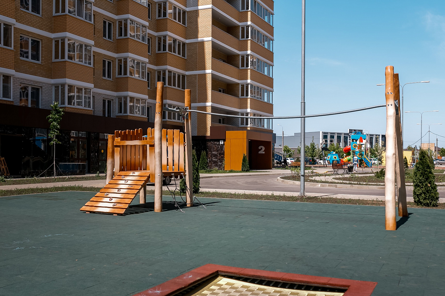 Детские бревенчатые площадки